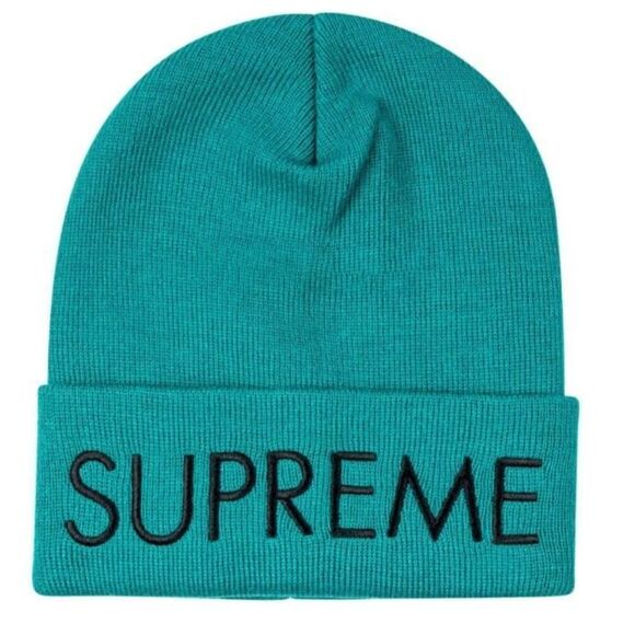 Supreme Capital Logo-Embroidered Beanie - Teal Blue. One Size. Unisex. EUC!